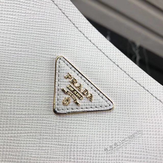 prada女包 普拉達專櫃最新款手提肩背包 1BA219 Prada Double Saffiano皮革手袋 Prada進口牛皮水桶包  pyd2179